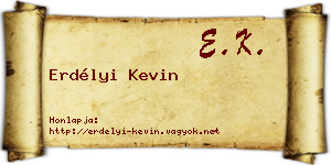 Erdélyi Kevin névjegykártya